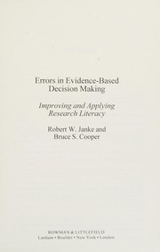 Cover of Errors in Evidence-Based Decision Making by Bruce S. Cooper
