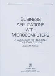 Front cover of Business Applications With Microcomputers by Jeanne M. Follman
