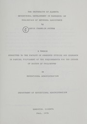 Cover of Educational development in Barbados by Bevis Franklin Peters