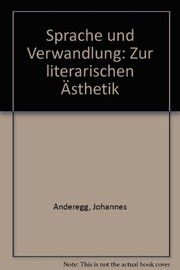 Cover of Sprache und Verwandlung by Johannes Anderegg