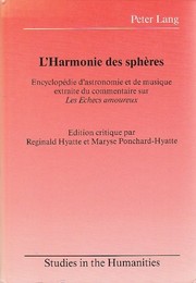 Front cover of Harmonie des Spheres by Maryse Ponchard-Hyatte