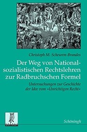 Front cover of Der Weg von nationalsozialistischen Rechtslehren zur Radbruchschen Formel by Christoph M. Scheuren-Brandes