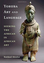 Front cover of Yoruba Art and Language by Rowland Abiodun