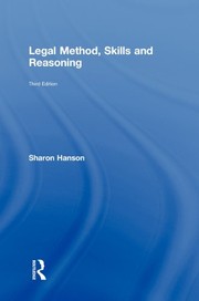Cover of Legal method, skills, and reasoning by Hanson, Sharon LLB.