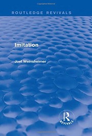 Front cover of Imitation (Routledge Revivals) by Joel Weinsheimer