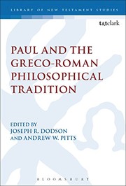 Front cover of Paul and the Greco-Roman Philosophical Tradition by Joseph R. Dodson