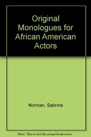 Front cover of Original monologues for African American actors by Sabrina Norman