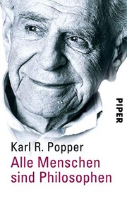 Front cover of Alle Menschen sind Philosophen by Karl Popper