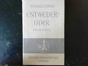 Cover of Kierkegaards "Entweder/Oder" by Hiroshi Fujino