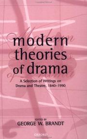 Front cover of Modern Theories of Drama by George W. Brandt