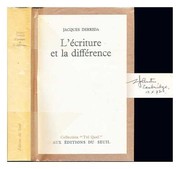Front cover of Ecriture et la différence by JACQUES SEUIL 1967 EPUISE DERRIDA