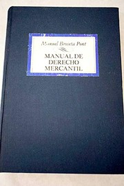 Front cover of Manual de derecho mercantil by Manuel Broseta Pont