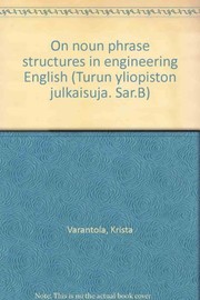 Front cover of On noun phrase structures in engineering English by Krista Varantola