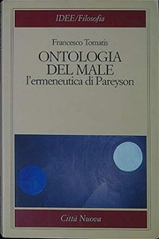 Front cover of Ontologia del male by Francesco Tomatis