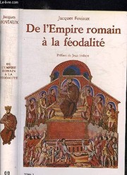 Front cover of De l'Empire romain à la féodalité by Jacques Foviaux