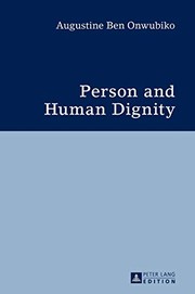 Cover of Person and Human Dignity by Augustine Ben Onwubiko