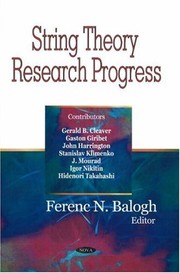 Cover of String Theory Research Progress by Ferenc N. Balogh