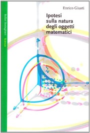 Cover of Ipotesi sulla natura degli oggetti matematici by Enrico Giusti