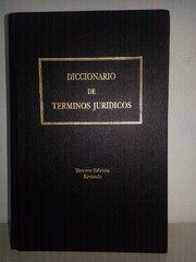 Cover of Diccionario de términos jurídicos by Ignacio Rivera García