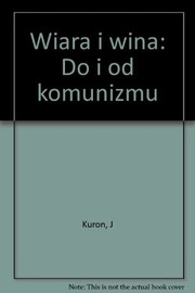 Front cover of Wiara i wina by Jacek Kuroń