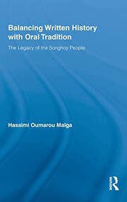 Front cover of Balancing Written History with Oral Traditions by Hassimi Maiga