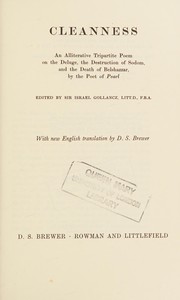 Front cover of Cleanness by Sir Israel Gollancz