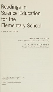 Front cover of Readings in science education for the elementary school by Victor, Edward