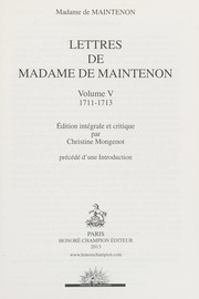 Front cover of Lettres de Madame de Maintenon by Maintenon Madame de