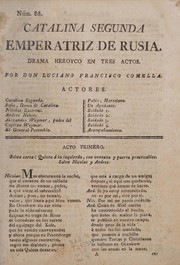 Cover of Catalina segunda, emperatriz de Rusia by Luciano Francisco Comella