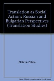 Front cover of Translation As Social Action by Palma Zlateva