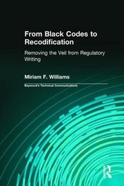 Cover of From Black codes to recodification by Miriam F. Williams