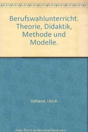 Front cover of Berufswahlunterricht by Ulrich Vohland