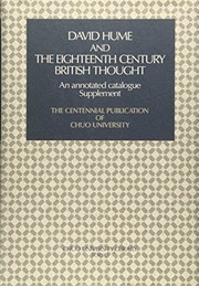 Front cover of David Hume and the eighteenth century British thought by Chūō Daigaku. Toshokan