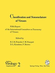Front cover of Classification and nomenclature of viruses by International Committee on Taxonomy of Viruses
