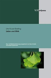 Cover of Liebe und Ethik by Ute Kruse-Ebeling
