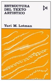 Cover of Estructura del texto artístico by Юрий Михайлович Лотман
