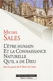 Cover of L' être humain et la connaissance naturelle qu'il a de Dieu by Michel Sales