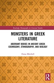 Front cover of Monsters in Greek Literature by Fiona Mitchell