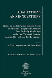 Front cover of Adaptations and innovations by Joel L. Kraemer