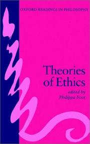 Cover of Theories of Ethics (Oxford Readings in Philosophy) by Philippa Foot