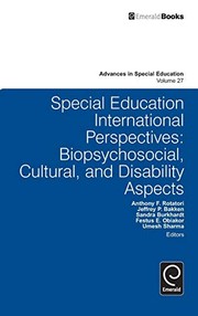 Cover of Special Education International Perspectives by Anthony F. Rotatori