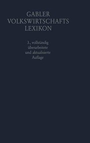 Front cover of Gabler Volkswirtschafts-Lexikon by Verlag Dr. Th. Gabler GmbH