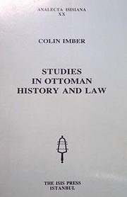 Front cover of Studies in Ottoman history and law by Colin Imber