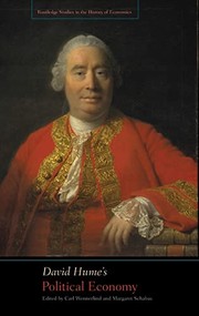Front cover of David Hume's political economy by Carl Wennerlind