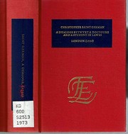 Cover of Hereafter foloweth a dyaloge in Englysshe bytwyxt a doctoure of dyuynyte and a student in the lawes of Englande, of the groundes of the sayd lawes and of conscyence by Christopher Saint German