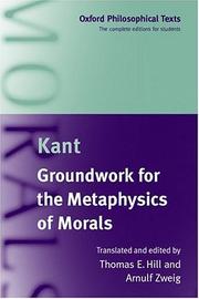 Front cover of Groundwork for the Metaphysics of Morals (Oxford Philosophical Texts) by Immanuel Kant