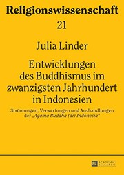 Front cover of Entwicklungen des Buddhismus Im Zwanzigsten Jahrhundert in Indonesien by Julia Linder