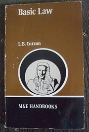 Cover of Basic law by Curzon, L. B.