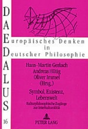 Cover of Symbol, Existenz, Lebenswelt by Hans-Martin Gerlach