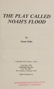 Cover of The play called Noah's flood by Suzan Zeder